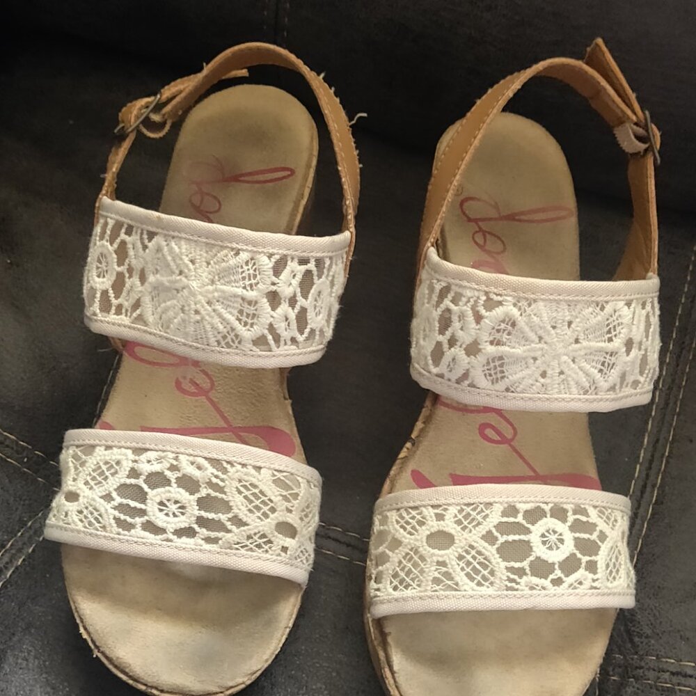 Women's Jelly Pop Brand Lacy Chunky Heeled Sandals